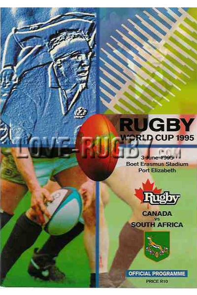 1995 South Africa v Canada  Rugby Programme
